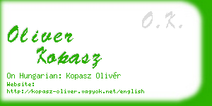 oliver kopasz business card
